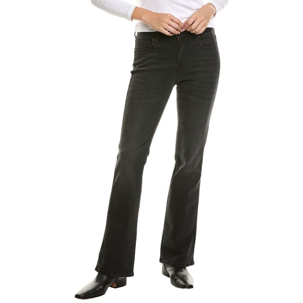 7 For All Mankind Womens  Kimmie Bootcut Reston Jean, Black
